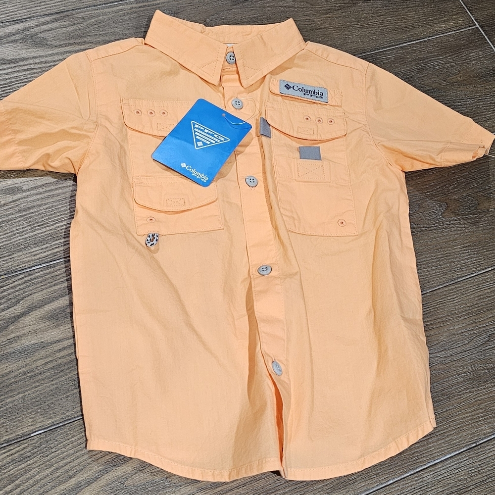 New Columbia Kids' Peach Short Sleeve Shirt